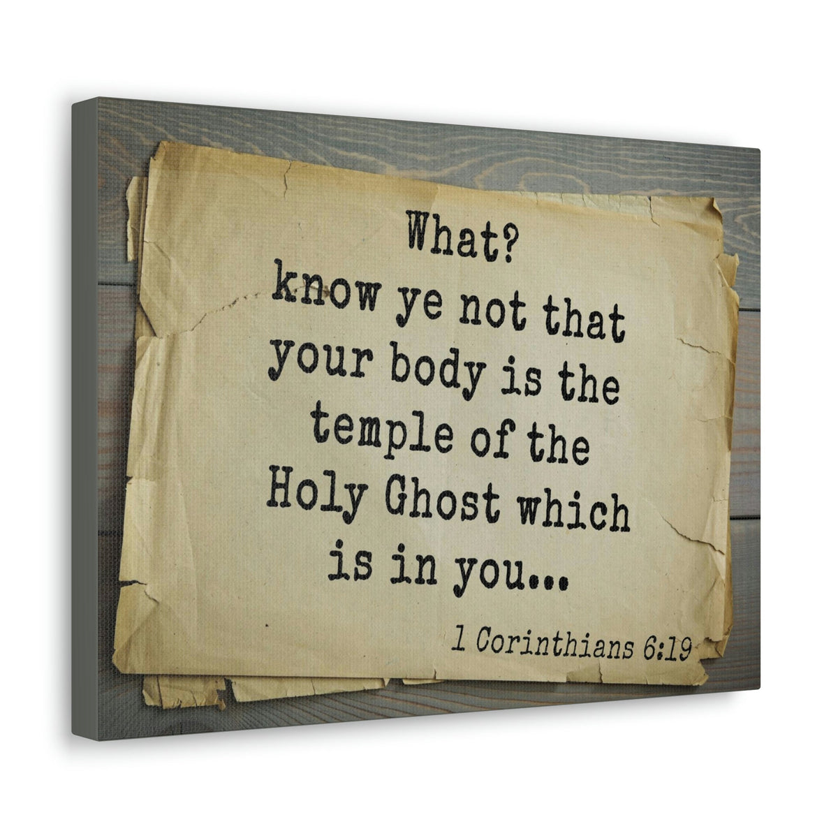 Scripture Walls The Holy Ghost 1 Corinthians 6:19 Bible Verse Canvas Christian Wall Art Bible Verse Print Ready To Hang Unframed-Express Your Love Gifts