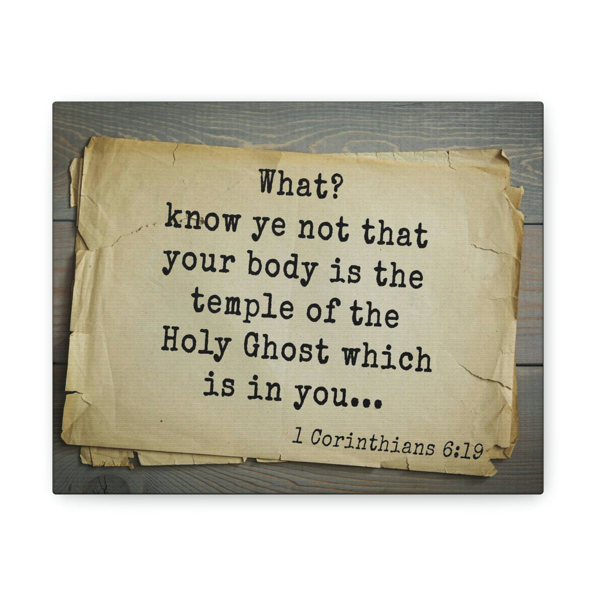 Scripture Walls The Holy Ghost 1 Corinthians 6:19 Bible Verse Canvas Christian Wall Art Bible Verse Print Ready To Hang Unframed-Express Your Love Gifts