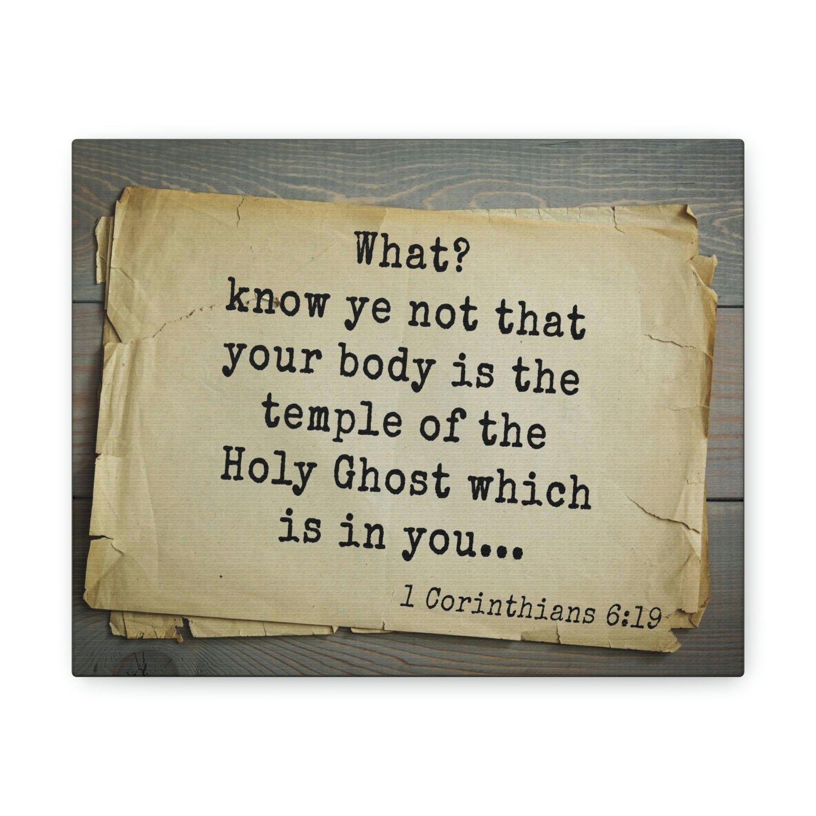 Scripture Walls The Holy Ghost 1 Corinthians 6:19 Bible Verse Canvas Christian Wall Art Bible Verse Print Ready To Hang Unframed-Express Your Love Gifts