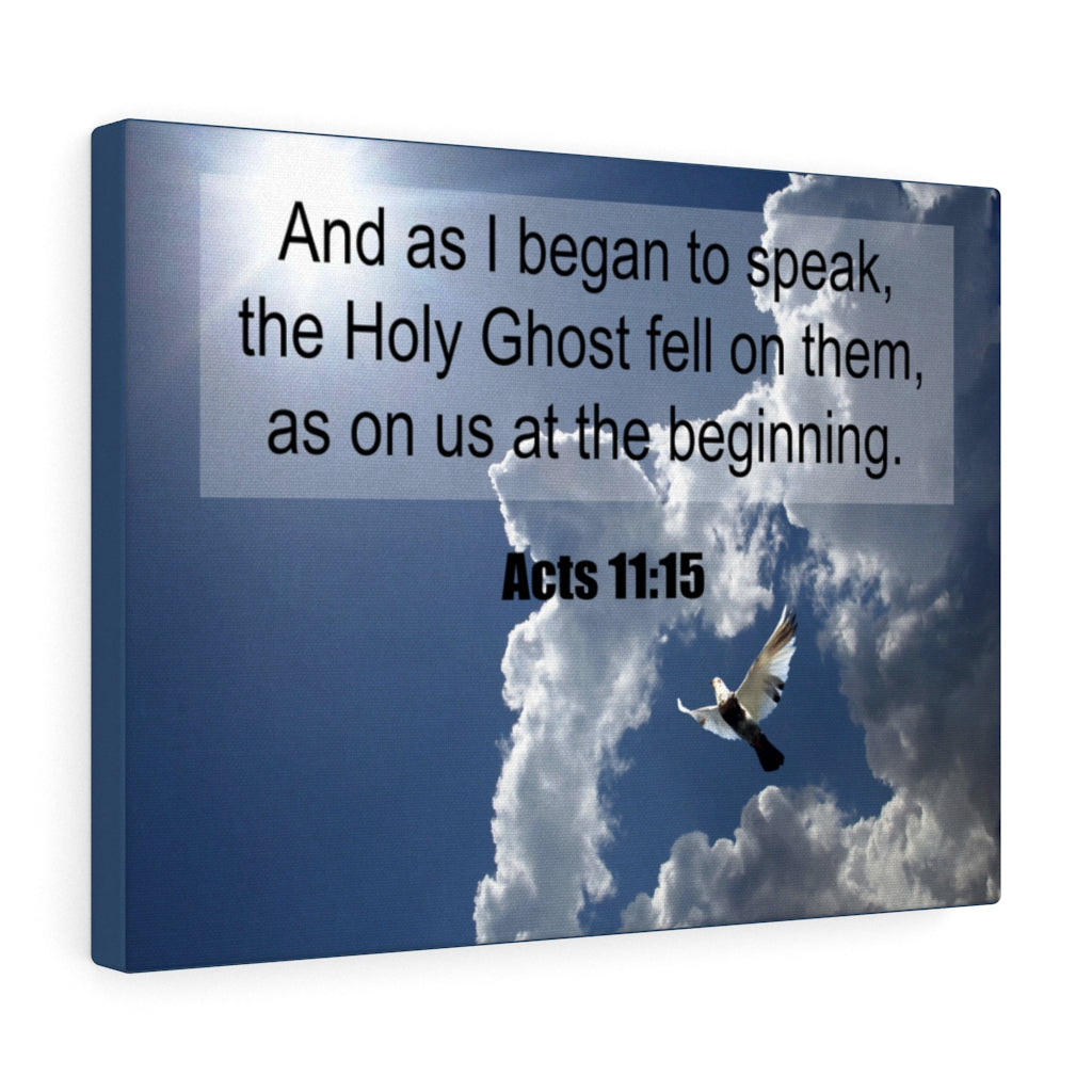Scripture Walls The Holy Ghost Fell Acts 11:15 Christian Wall Art Print Ready to Hang Unframed-Express Your Love Gifts