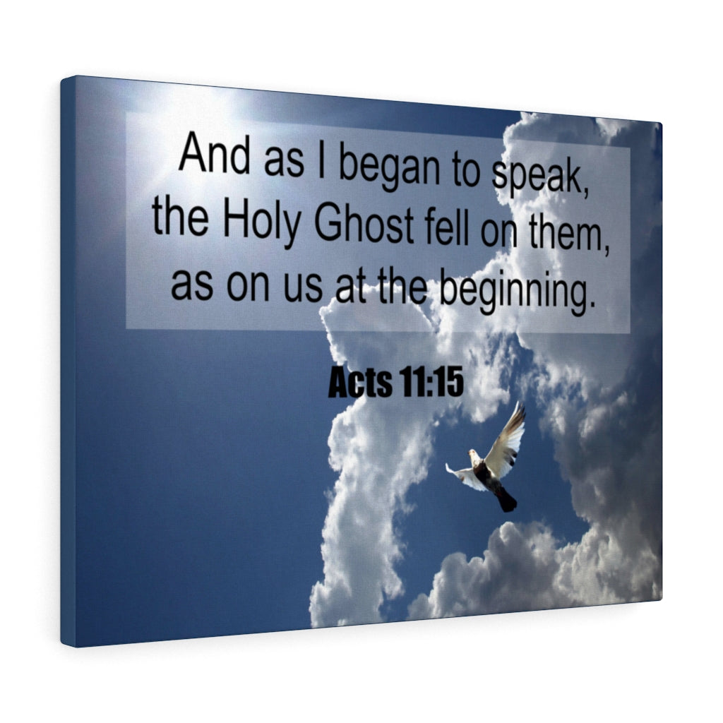 Scripture Walls The Holy Ghost Fell Acts 11:15 Christian Wall Art Print Ready to Hang Unframed-Express Your Love Gifts