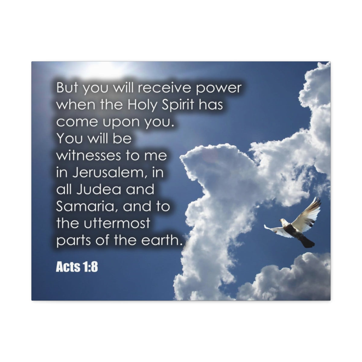 Scripture Walls The Holy Spirit Has Come Acts 1:8 Christian Wall Art Bible Verse Print Ready to Hang Unframed-Express Your Love Gifts