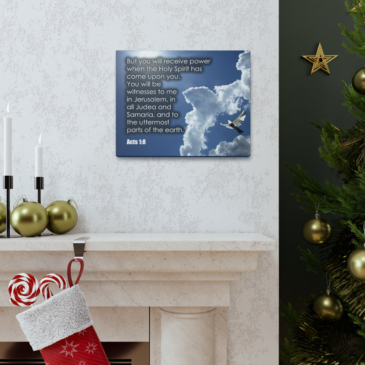 Scripture Walls The Holy Spirit Has Come Acts 1:8 Christian Wall Art Bible Verse Print Ready to Hang Unframed-Express Your Love Gifts