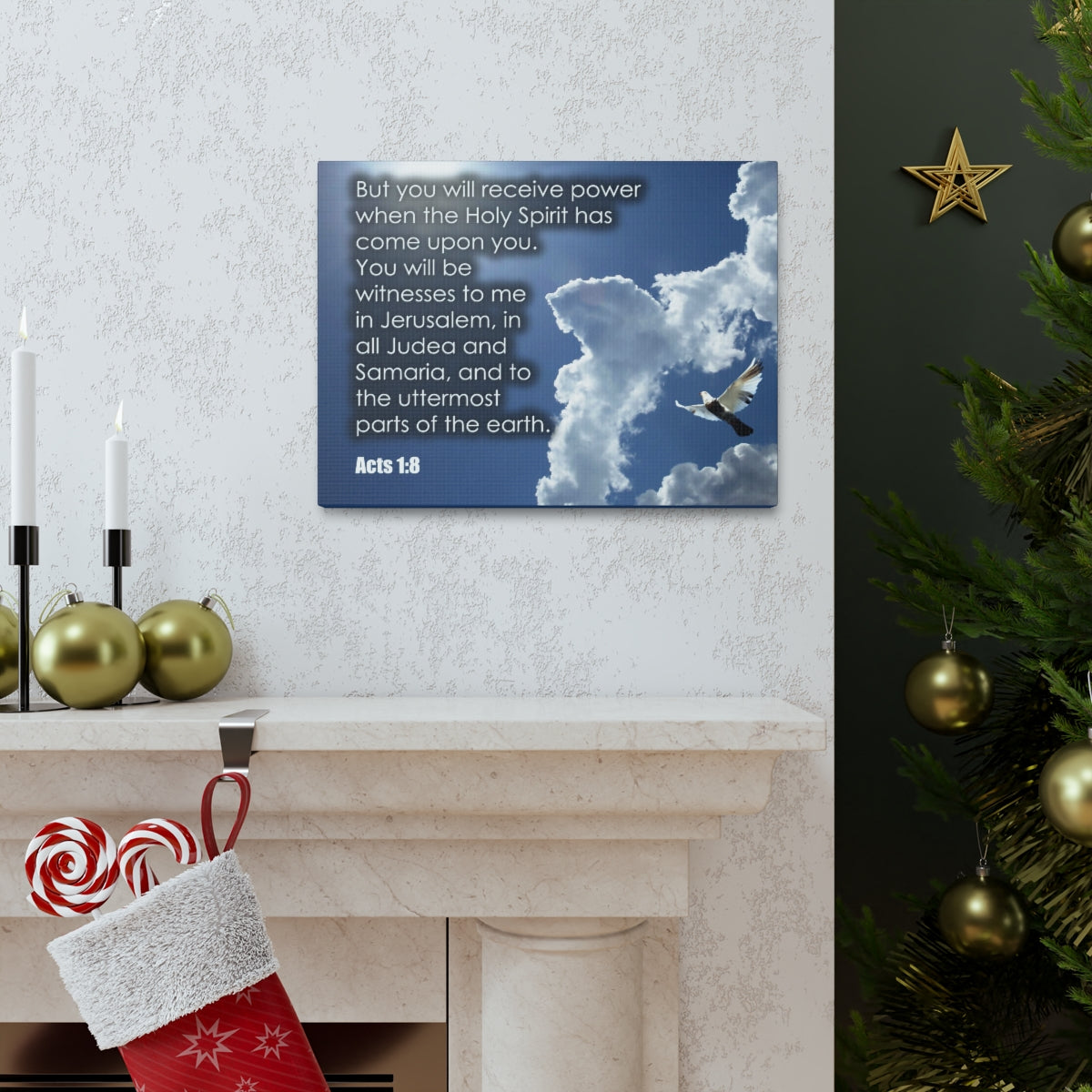 Scripture Walls The Holy Spirit Has Come Acts 1:8 Christian Wall Art Bible Verse Print Ready to Hang Unframed-Express Your Love Gifts