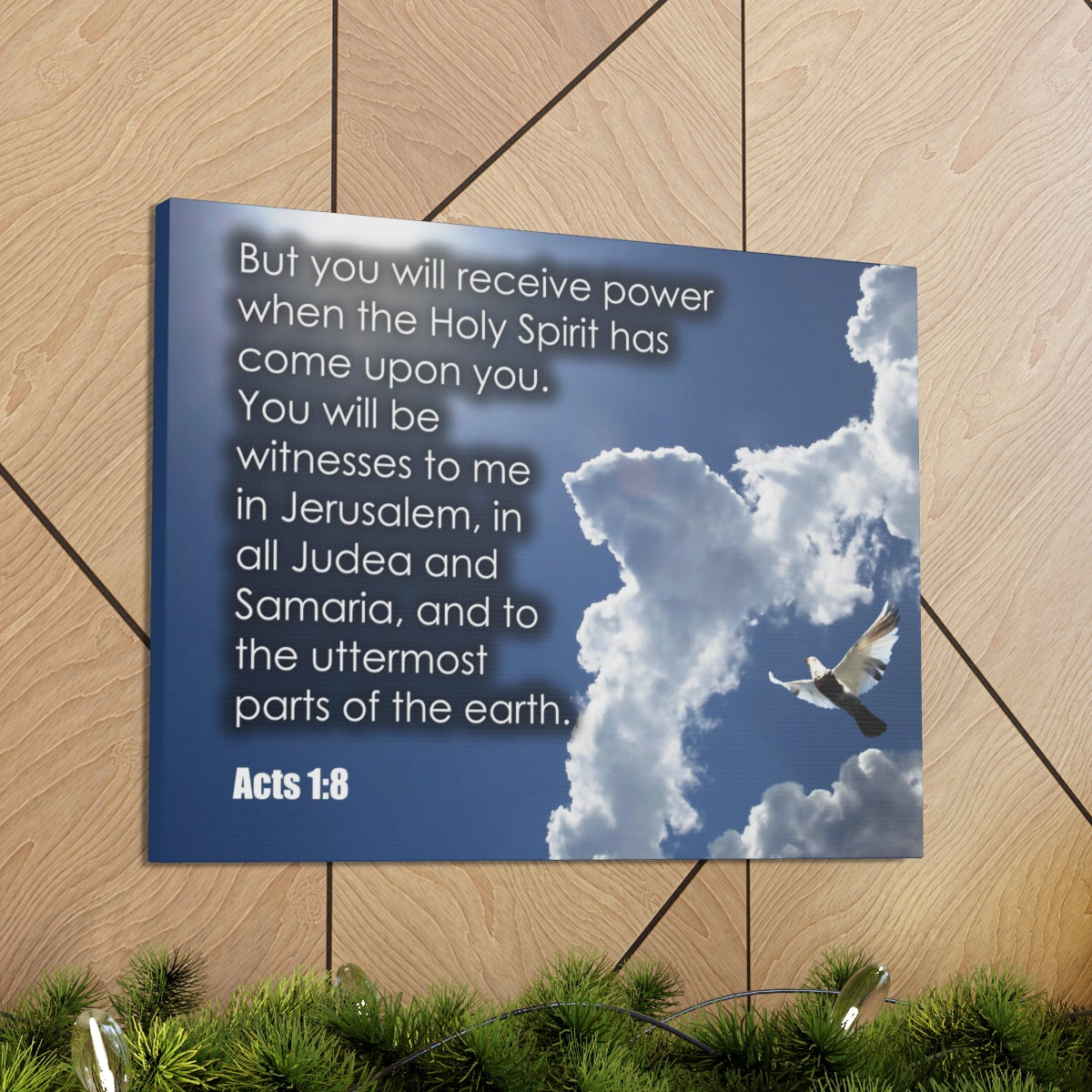 Scripture Walls The Holy Spirit Has Come Acts 1:8 Christian Wall Art Bible Verse Print Ready to Hang Unframed-Express Your Love Gifts