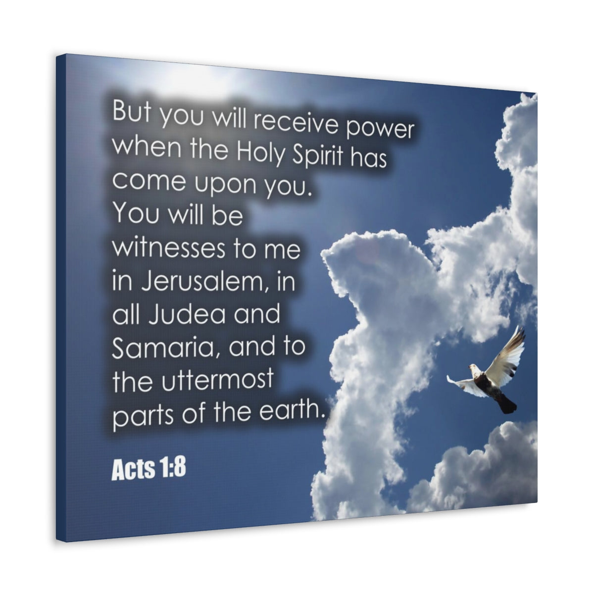 Scripture Walls The Holy Spirit Has Come Acts 1:8 Christian Wall Art Bible Verse Print Ready to Hang Unframed-Express Your Love Gifts