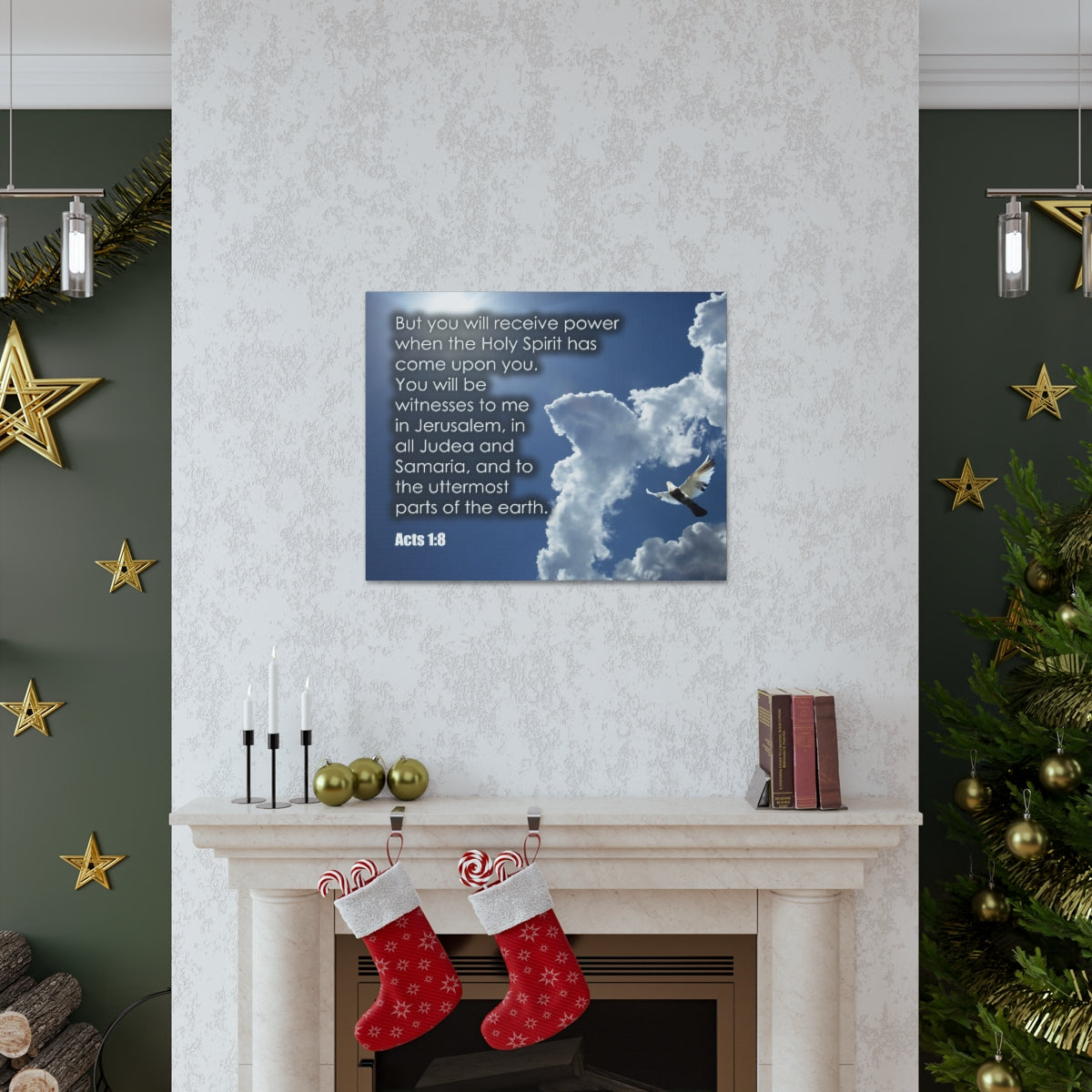 Scripture Walls The Holy Spirit Has Come Acts 1:8 Christian Wall Art Bible Verse Print Ready to Hang Unframed-Express Your Love Gifts