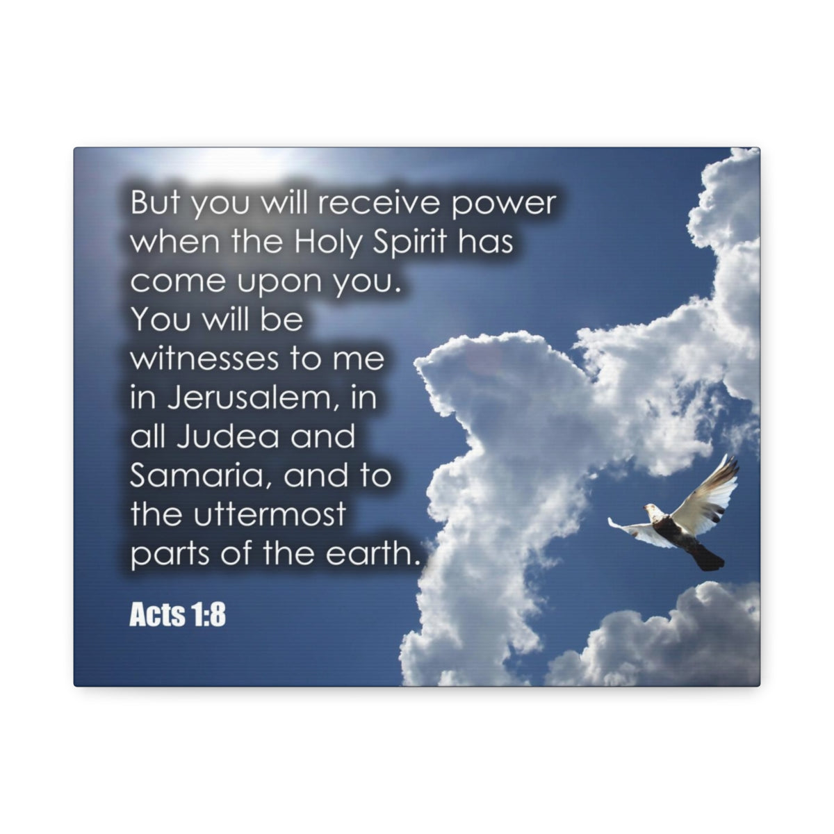 Scripture Walls The Holy Spirit Has Come Acts 1:8 Christian Wall Art Bible Verse Print Ready to Hang Unframed-Express Your Love Gifts