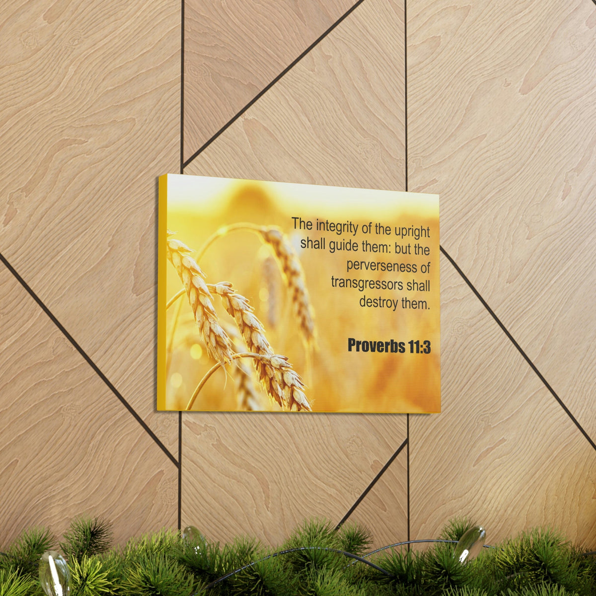 Scripture Walls The Integrity of The Upright Proverbs 11:3 Bible Verse Canvas Christian Wall Art Ready to Hang Unframed-Express Your Love Gifts