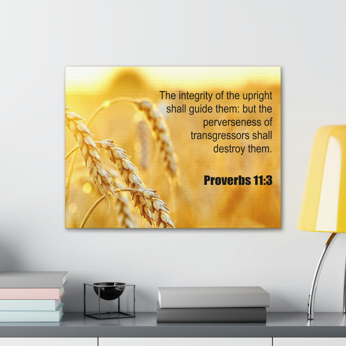 Scripture Walls The Integrity of The Upright Proverbs 11:3 Bible Verse Canvas Christian Wall Art Ready to Hang Unframed-Express Your Love Gifts