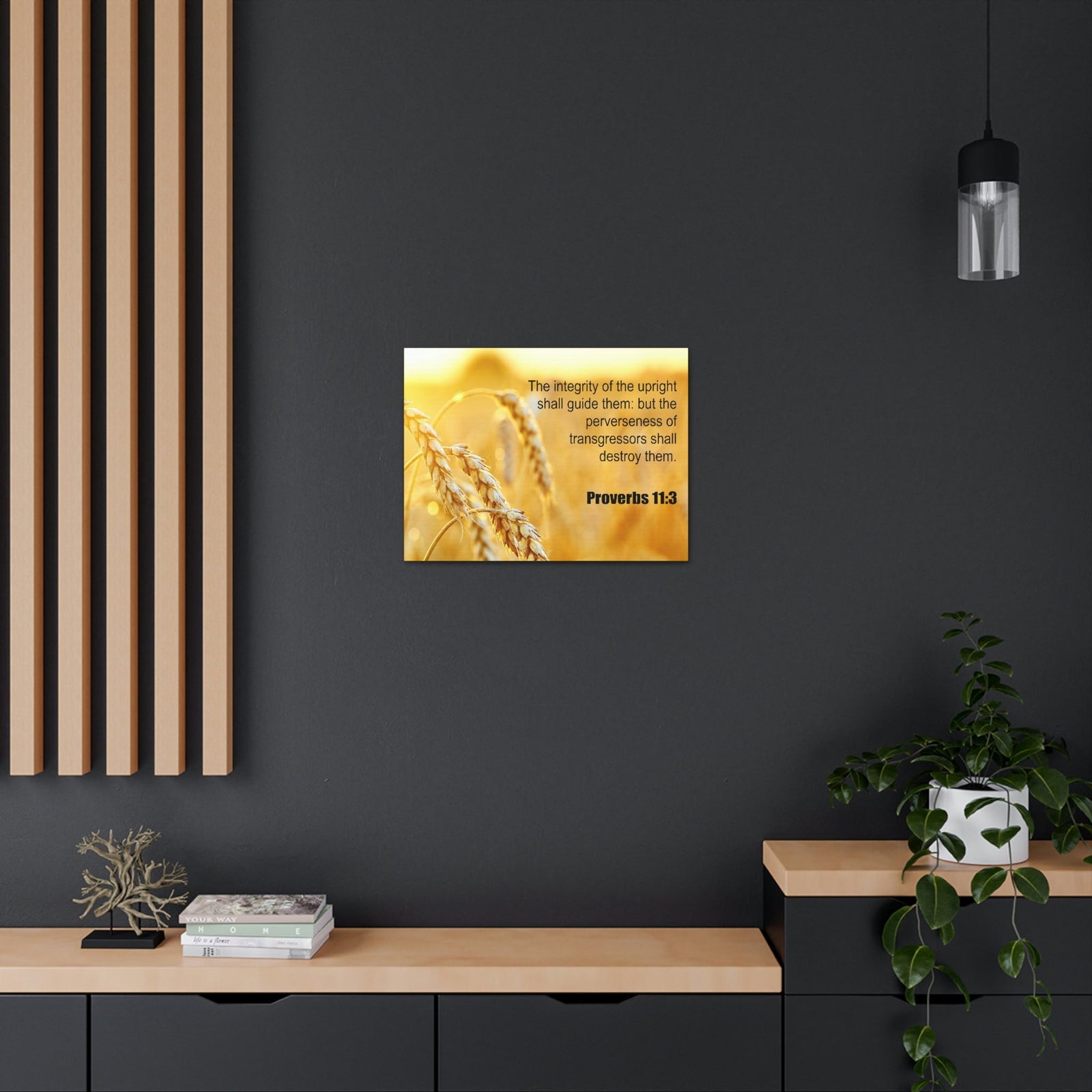 Scripture Walls The Integrity of The Upright Proverbs 11:3 Bible Verse Canvas Christian Wall Art Ready to Hang Unframed-Express Your Love Gifts