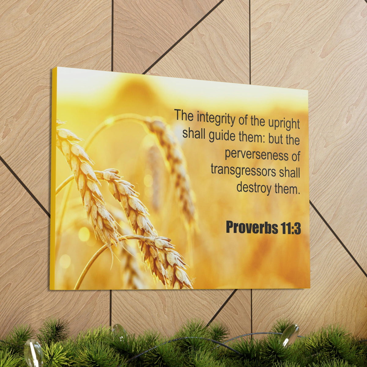Scripture Walls The Integrity of The Upright Proverbs 11:3 Bible Verse Canvas Christian Wall Art Ready to Hang Unframed-Express Your Love Gifts