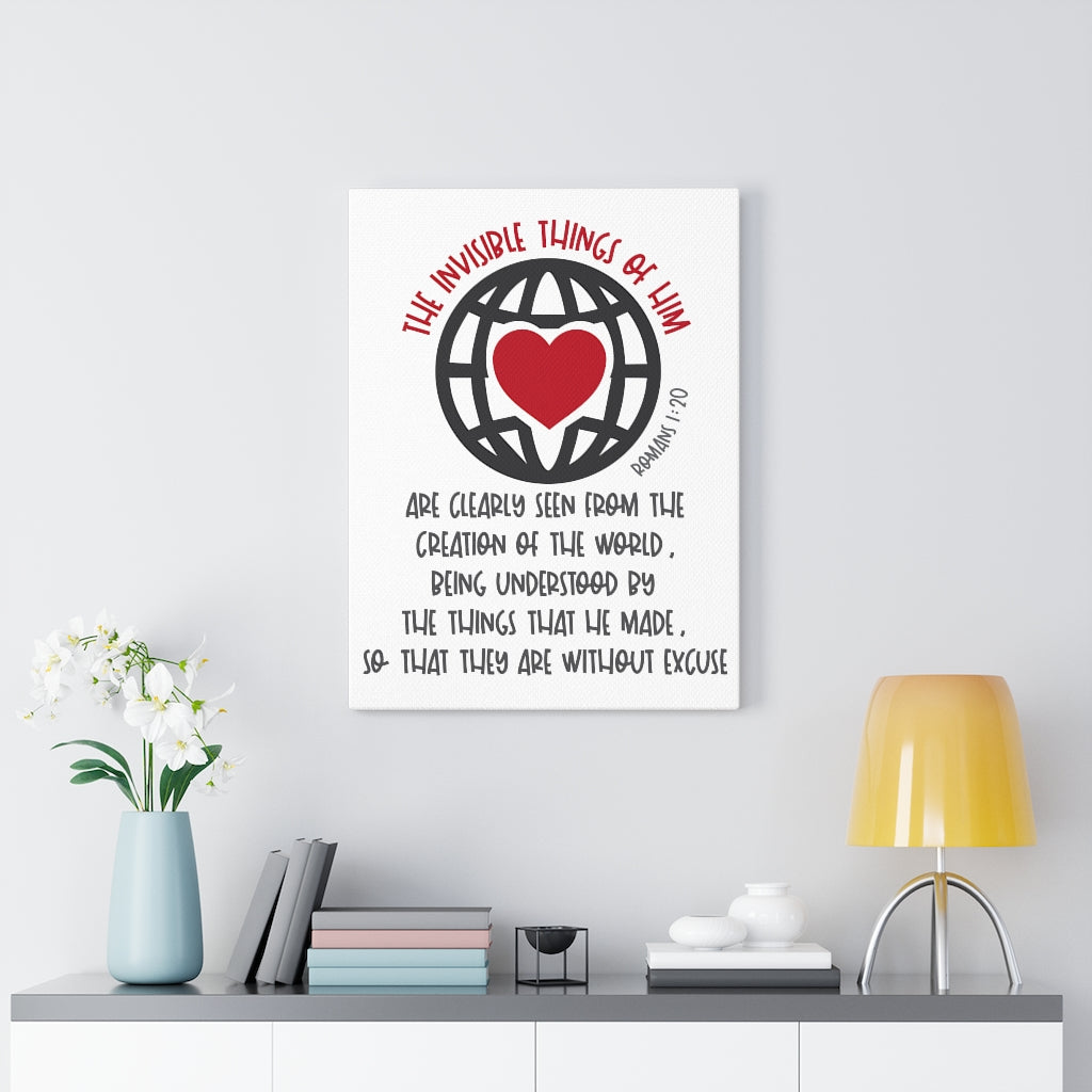 Scripture Walls The Invisible Things Romans 1:20 Bible Verse Canvas Christian Wall Art Ready to Hang Unframed-Express Your Love Gifts