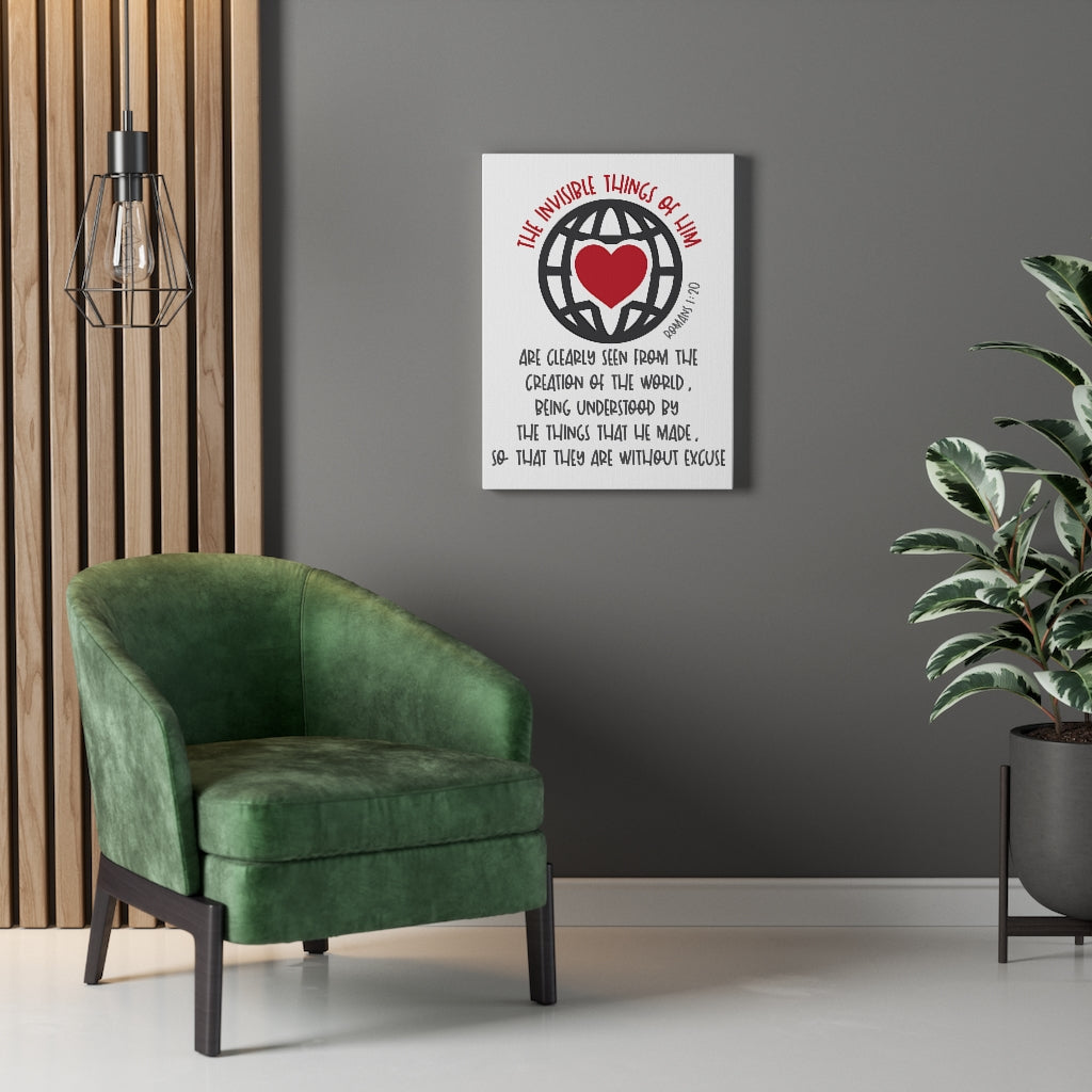 Scripture Walls The Invisible Things Romans 1:20 Bible Verse Canvas Christian Wall Art Ready to Hang Unframed-Express Your Love Gifts