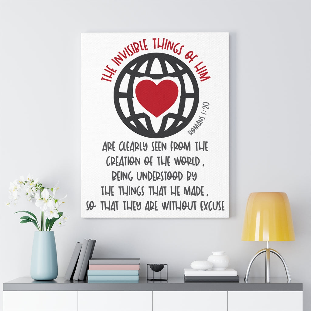 Scripture Walls The Invisible Things Romans 1:20 Bible Verse Canvas Christian Wall Art Ready to Hang Unframed-Express Your Love Gifts
