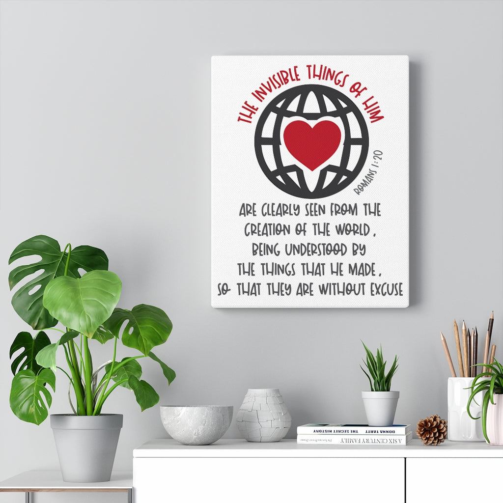 Scripture Walls The Invisible Things Romans 1:20 Bible Verse Canvas Christian Wall Art Ready to Hang Unframed-Express Your Love Gifts