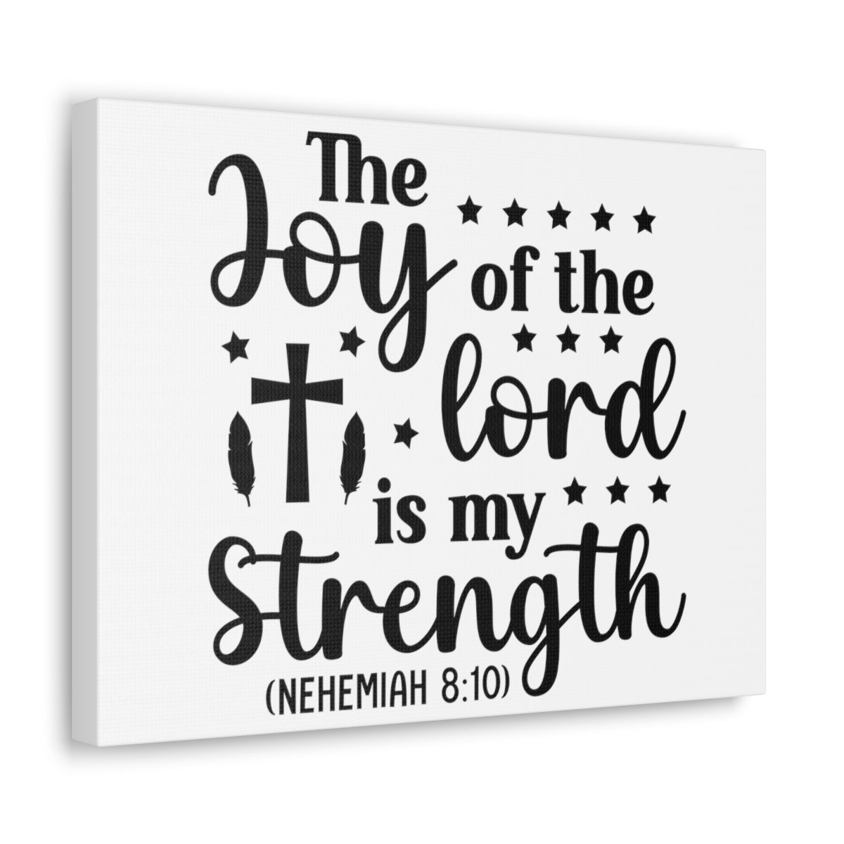 Scripture Walls The Joy Nehemiah 8:10 Stars Bible Verse Canvas Christian Wall Art Ready to Hang Unframed-Express Your Love Gifts