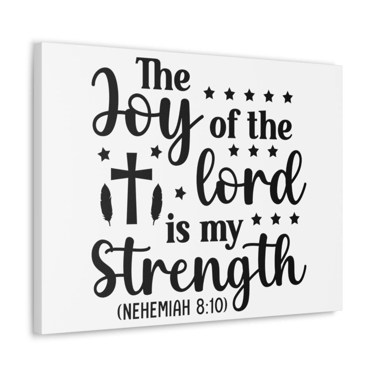 Scripture Walls The Joy Nehemiah 8:10 Stars Bible Verse Canvas Christian Wall Art Ready to Hang Unframed-Express Your Love Gifts