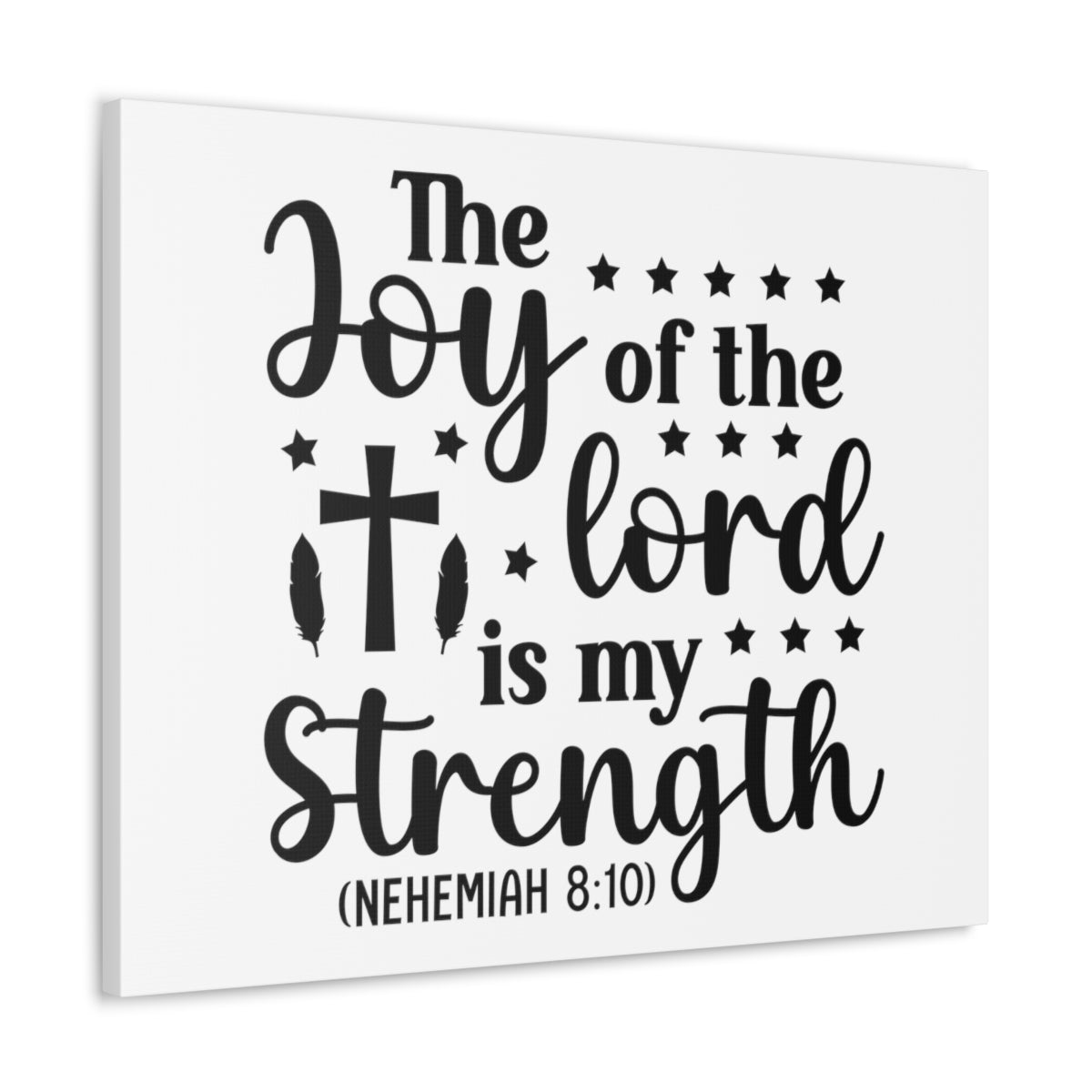 Scripture Walls The Joy Nehemiah 8:10 Stars Bible Verse Canvas Christian Wall Art Ready to Hang Unframed-Express Your Love Gifts