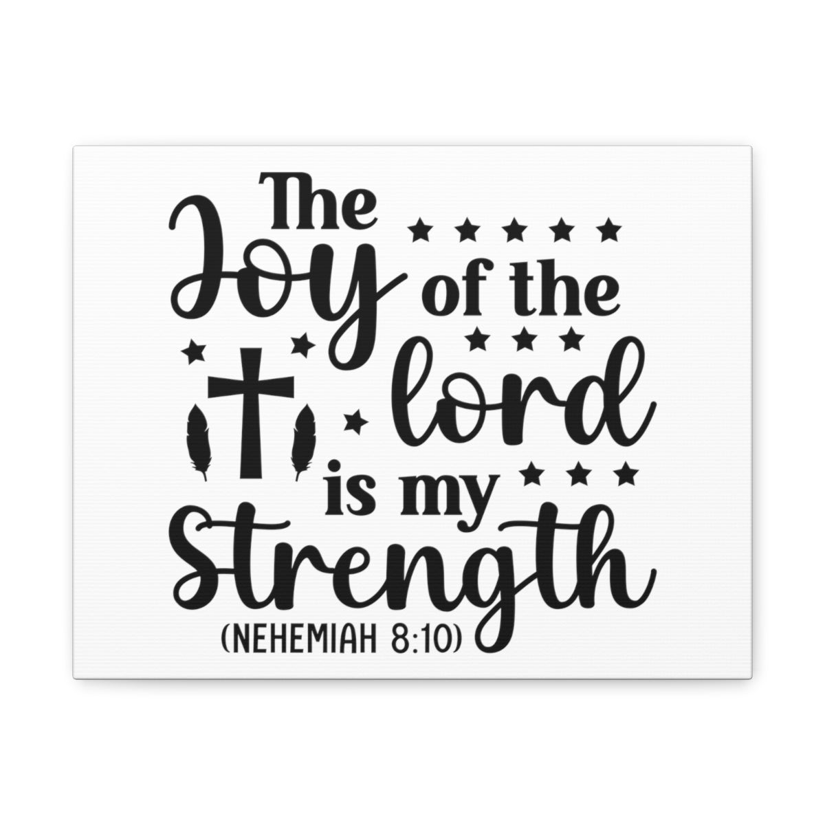 Scripture Walls The Joy Nehemiah 8:10 Stars Bible Verse Canvas Christian Wall Art Ready to Hang Unframed-Express Your Love Gifts