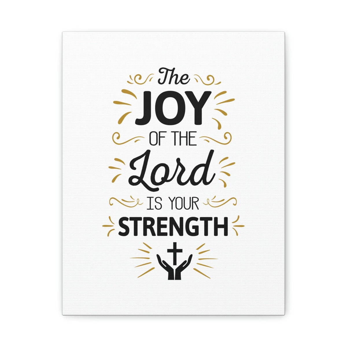 Scripture Walls The Joy Of The Lord Nehemiah 8:10 Cross On Hands Christian Wall Art Bible Verse Print Ready to Hang Unframed-Express Your Love Gifts