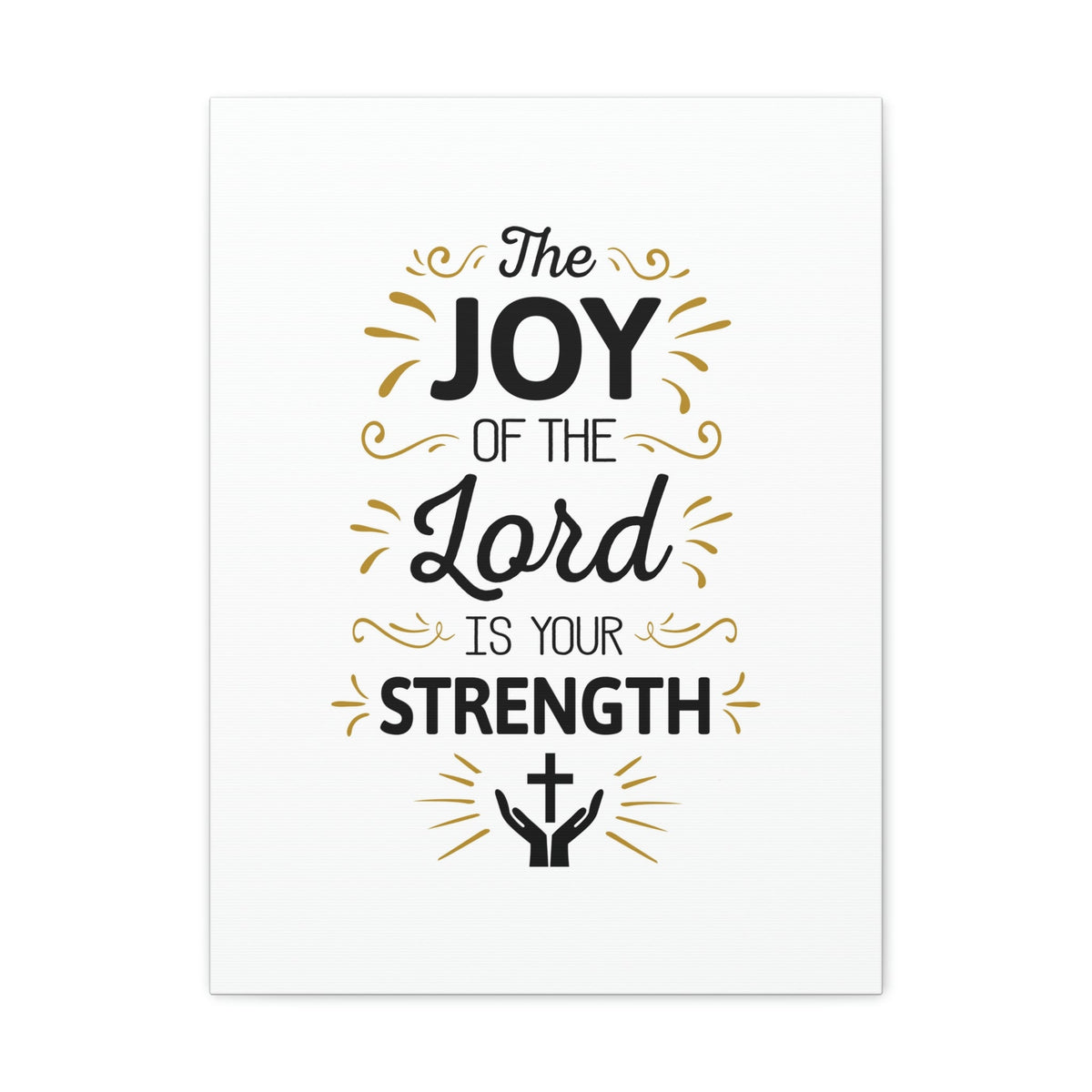 Scripture Walls The Joy Of The Lord Nehemiah 8:10 Cross On Hands Christian Wall Art Bible Verse Print Ready to Hang Unframed-Express Your Love Gifts