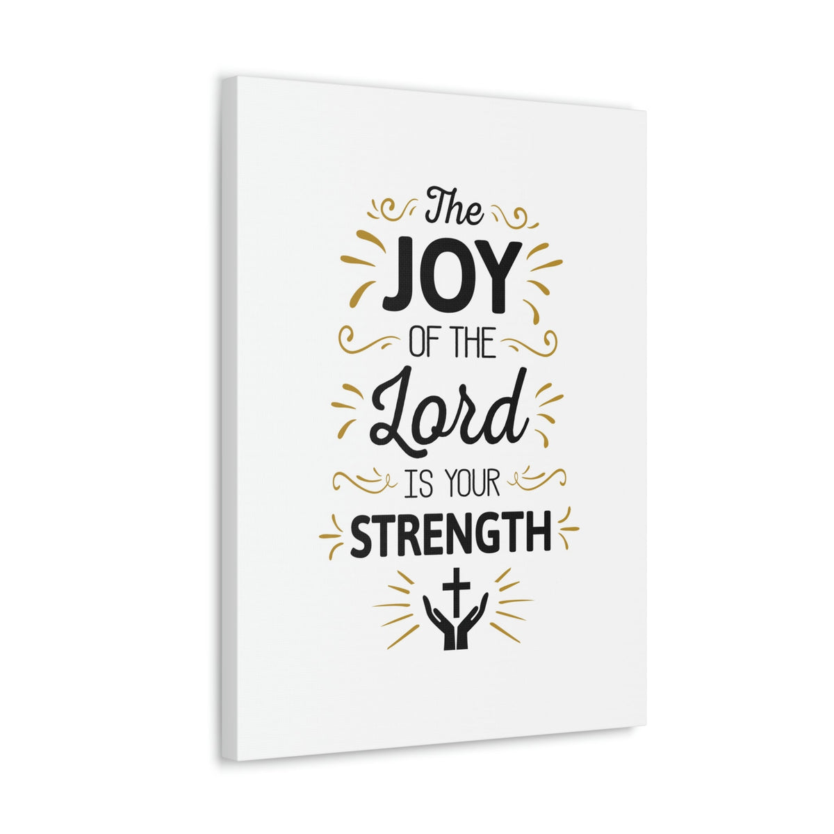 Scripture Walls The Joy Of The Lord Nehemiah 8:10 Cross On Hands Christian Wall Art Bible Verse Print Ready to Hang Unframed-Express Your Love Gifts