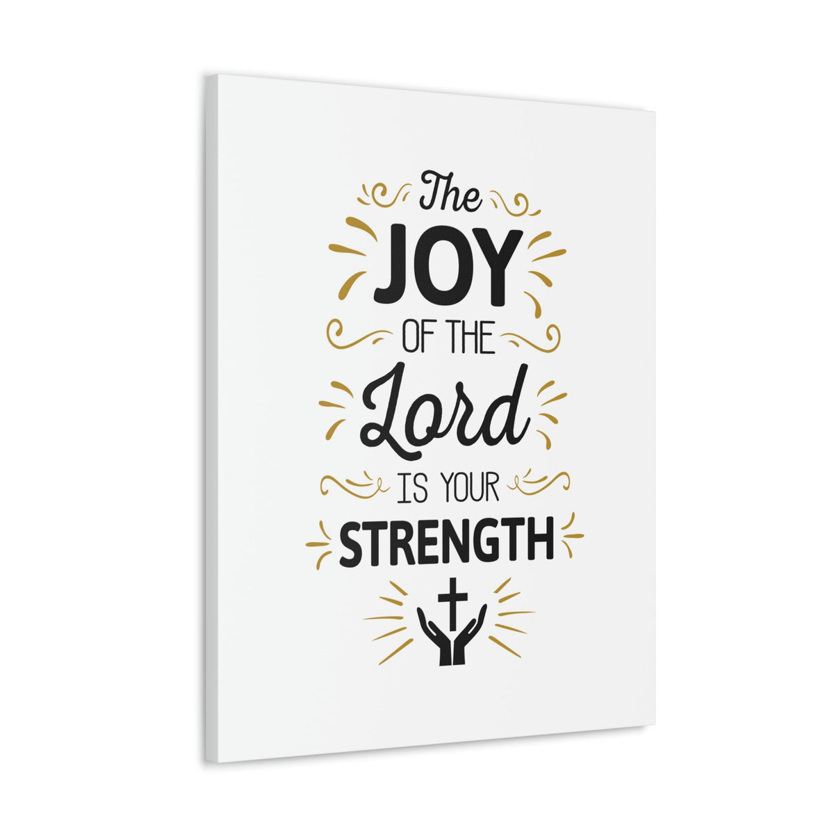 Scripture Walls The Joy Of The Lord Nehemiah 8:10 Cross On Hands Christian Wall Art Bible Verse Print Ready to Hang Unframed-Express Your Love Gifts