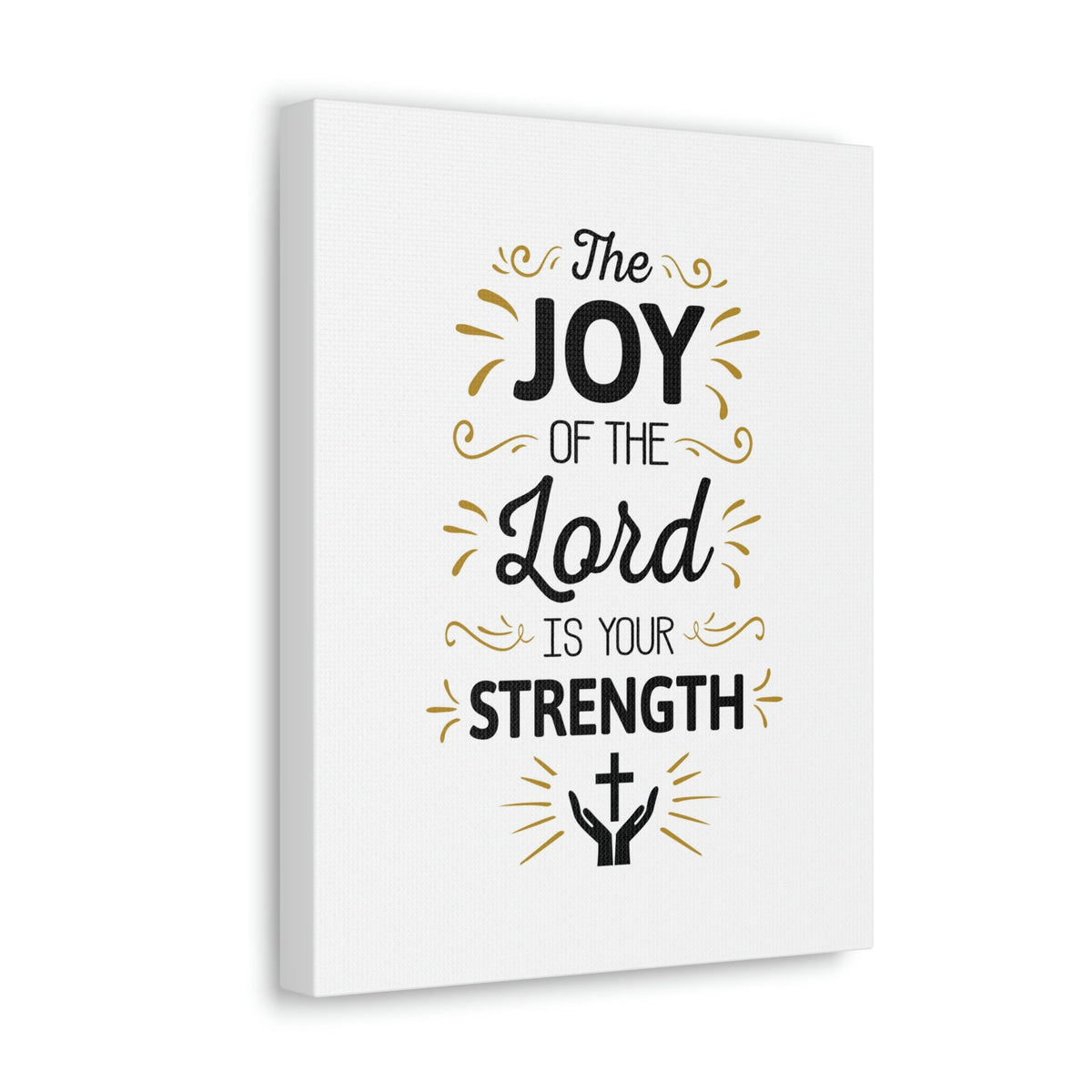 Scripture Walls The Joy Of The Lord Nehemiah 8:10 Cross On Hands Christian Wall Art Bible Verse Print Ready to Hang Unframed-Express Your Love Gifts
