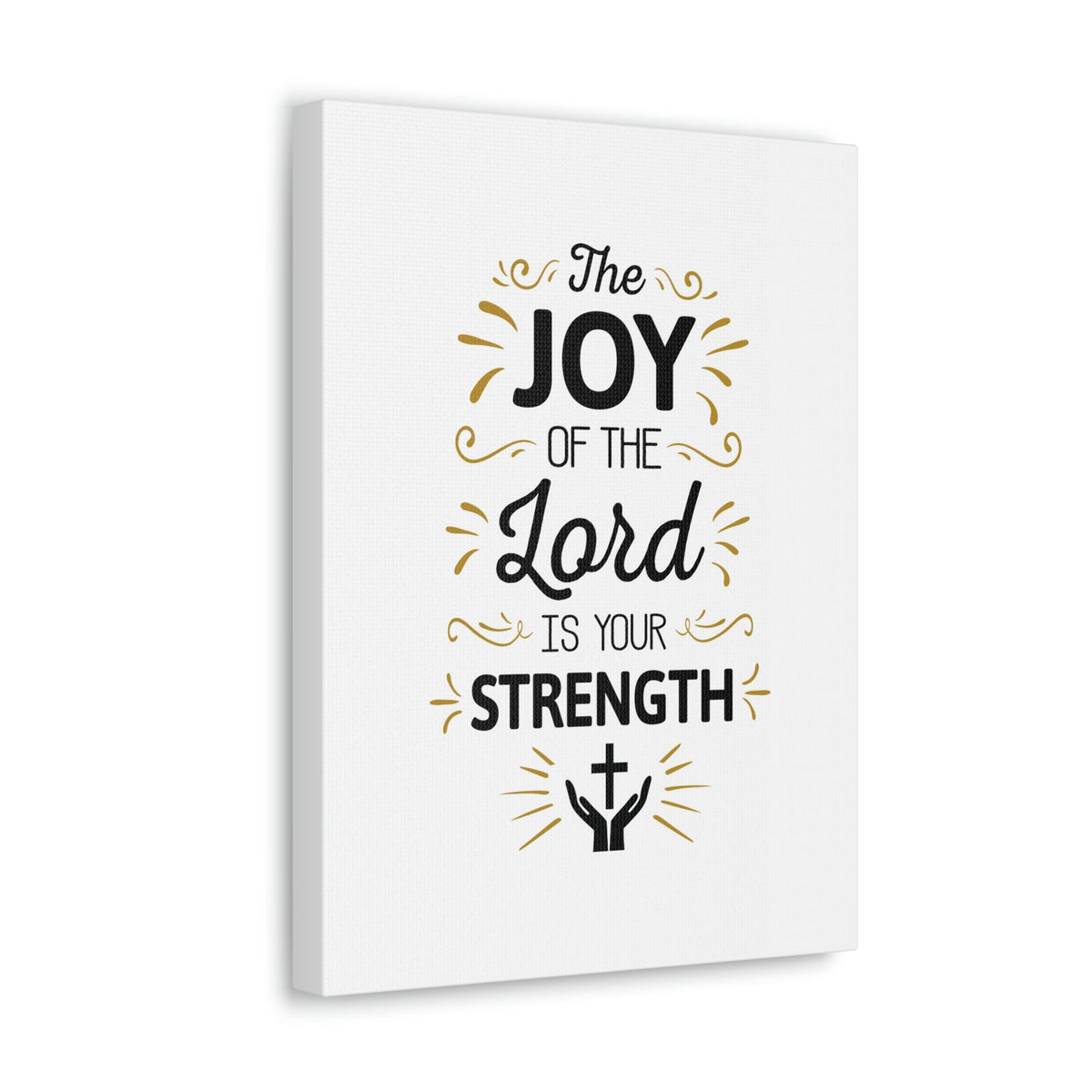 Scripture Walls The Joy Of The Lord Nehemiah 8:10 Cross On Hands Christian Wall Art Bible Verse Print Ready to Hang Unframed-Express Your Love Gifts