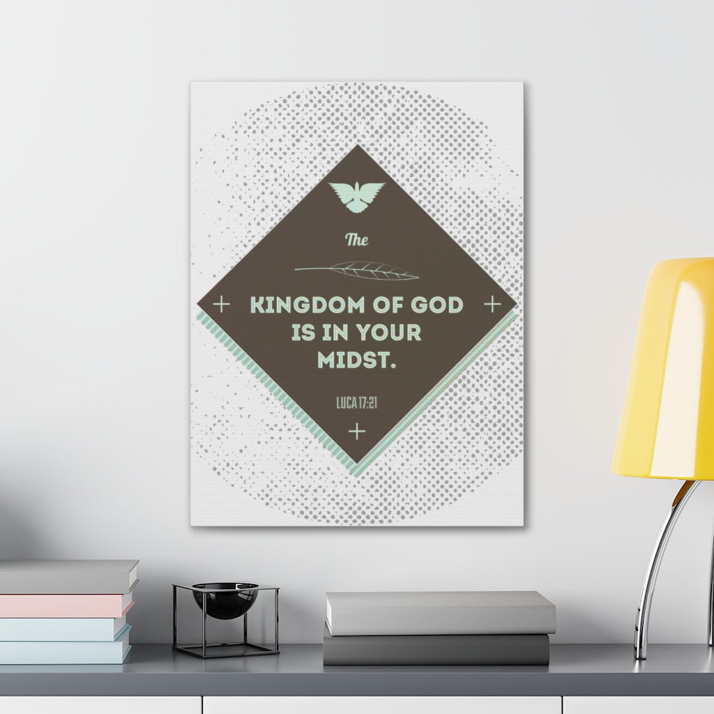 Scripture Walls The Kingdom Of God Luca 17:21 Bible Verse Canvas Christian Wall Art Ready To Hang Unframed-Express Your Love Gifts