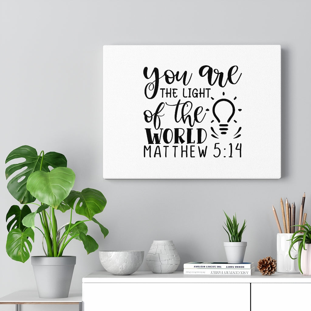 Scripture Walls The Light Of The World Matthew 5:14 Bible Verse Canvas Christian Wall Art Ready to Hang Unframed-Express Your Love Gifts