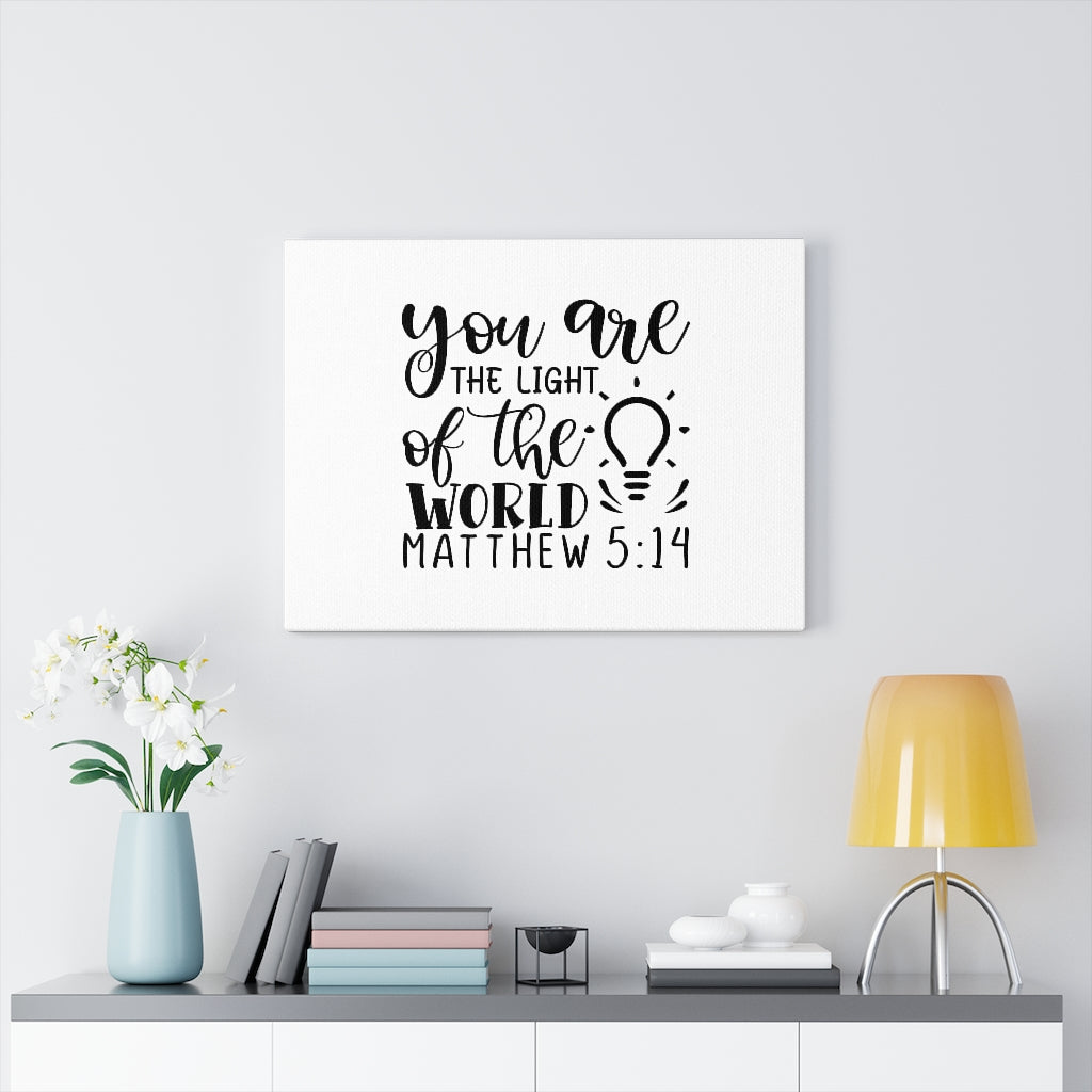 Scripture Walls The Light Of The World Matthew 5:14 Bible Verse Canvas Christian Wall Art Ready to Hang Unframed-Express Your Love Gifts