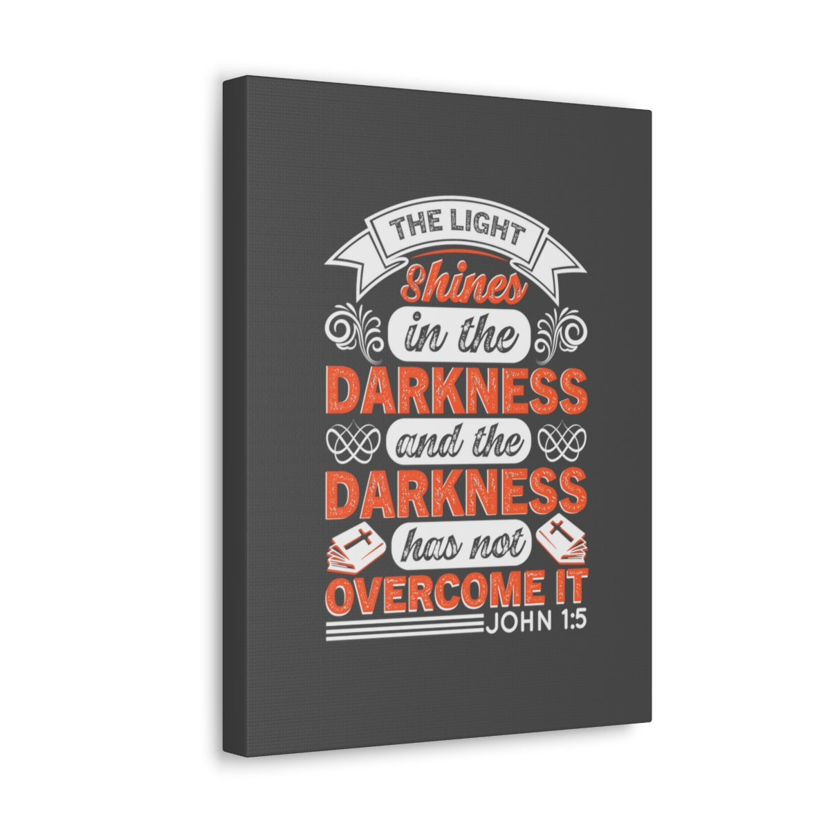 Scripture Walls The Light Shines John 1:5 Bible Verse Canvas Christian Wall Art Ready to Hang Unframed-Express Your Love Gifts