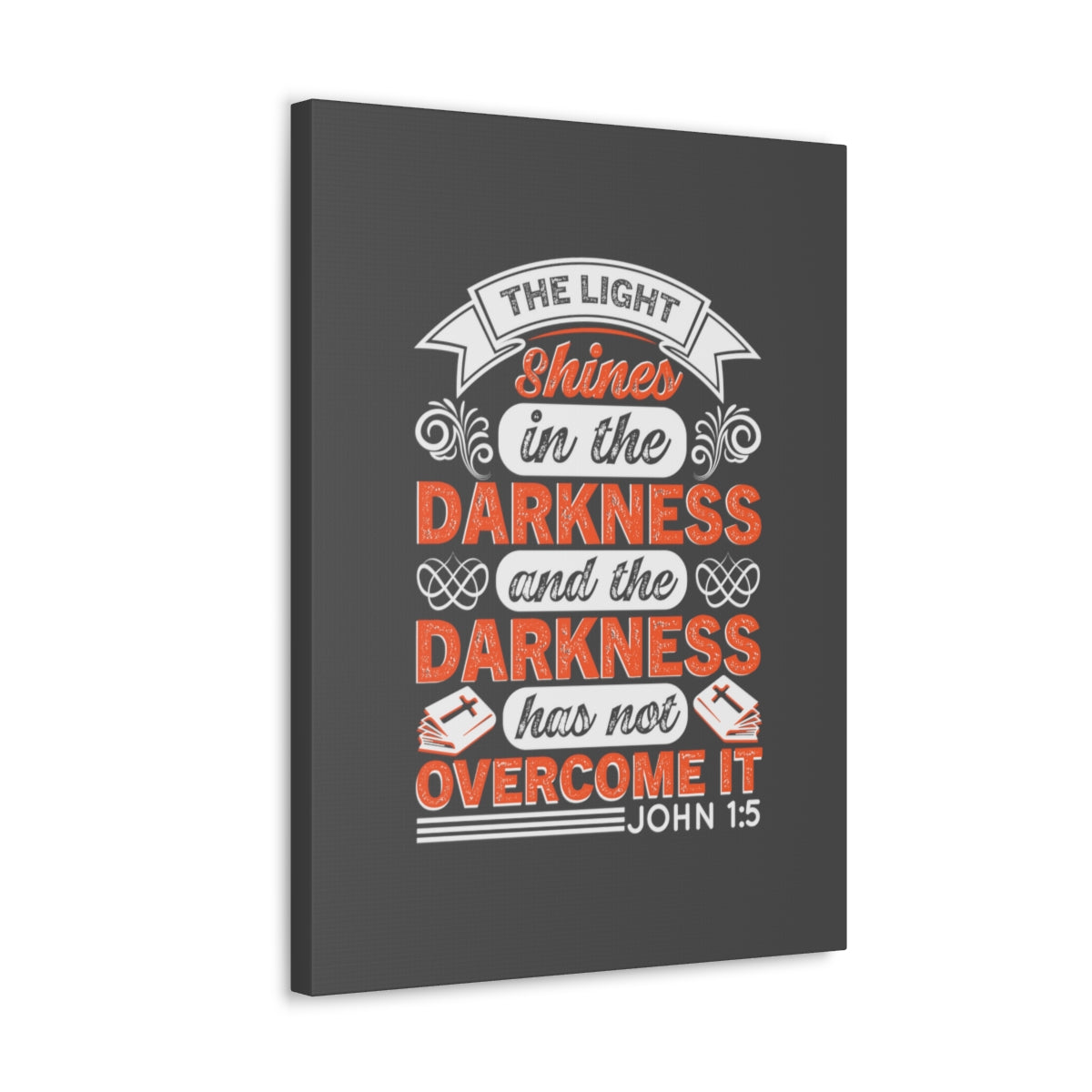 Scripture Walls The Light Shines John 1:5 Bible Verse Canvas Christian Wall Art Ready to Hang Unframed-Express Your Love Gifts