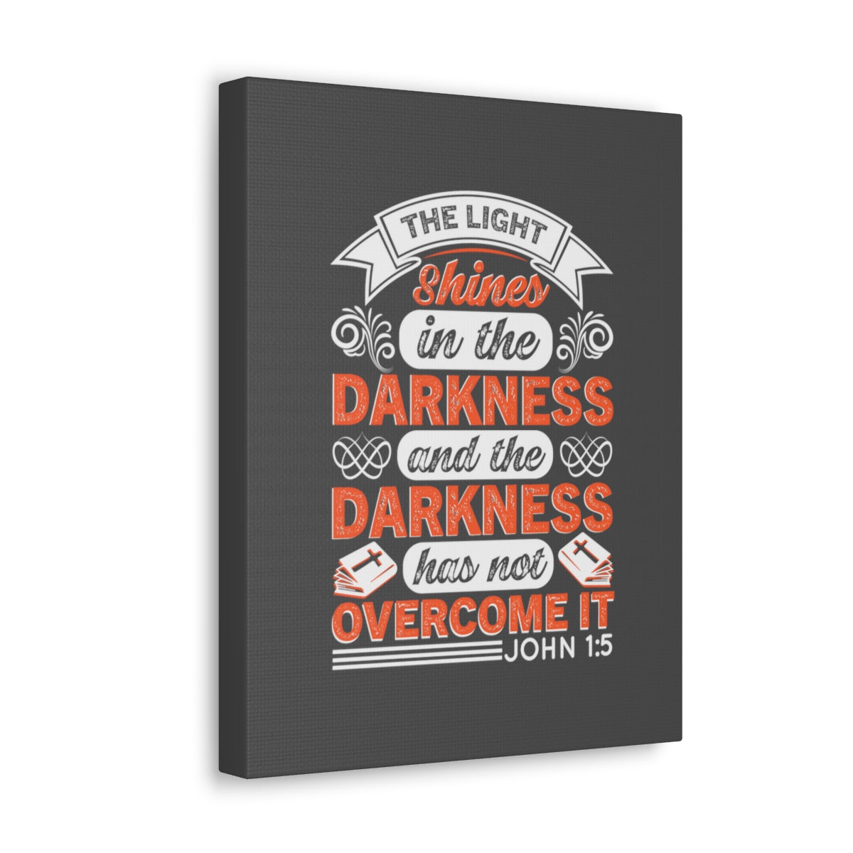 Scripture Walls The Light Shines John 1:5 Bible Verse Canvas Christian Wall Art Ready to Hang Unframed-Express Your Love Gifts