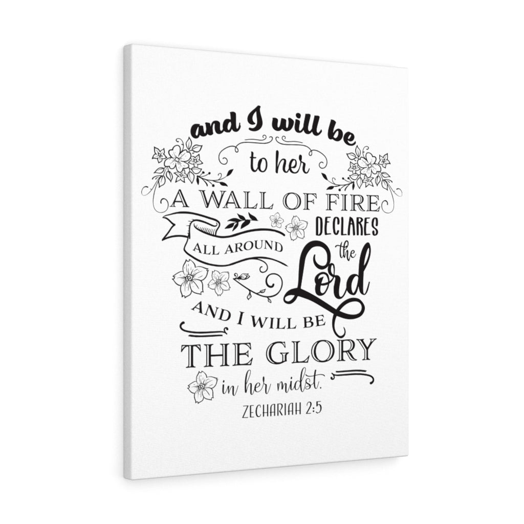 Scripture Walls The Lord And Zechariah 2:5 Bible Verse Canvas Christian Wall Art Ready to Hang Unframed-Express Your Love Gifts