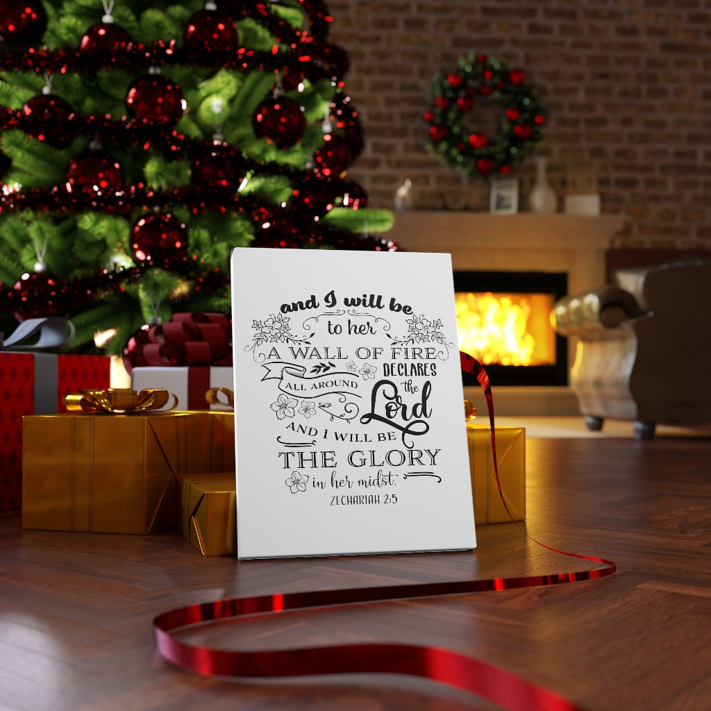 Scripture Walls The Lord And Zechariah 2:5 Bible Verse Canvas Christian Wall Art Ready to Hang Unframed-Express Your Love Gifts