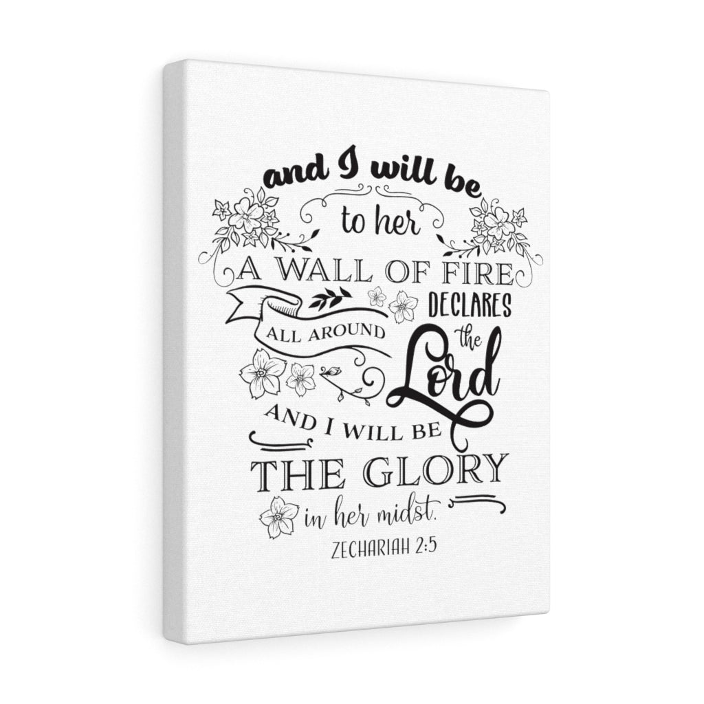Scripture Walls The Lord And Zechariah 2:5 Bible Verse Canvas Christian Wall Art Ready to Hang Unframed-Express Your Love Gifts