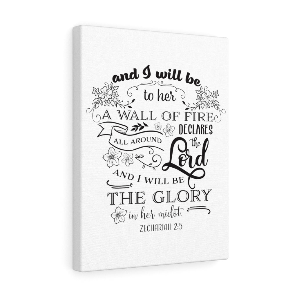 Scripture Walls The Lord And Zechariah 2:5 Bible Verse Canvas Christian Wall Art Ready to Hang Unframed-Express Your Love Gifts