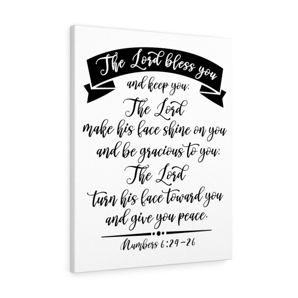 Scripture Walls The Lord Bless You Numbers 6:24-26 Bible Verse Canvas Christian Wall Art Ready to Hang Unframed-Express Your Love Gifts