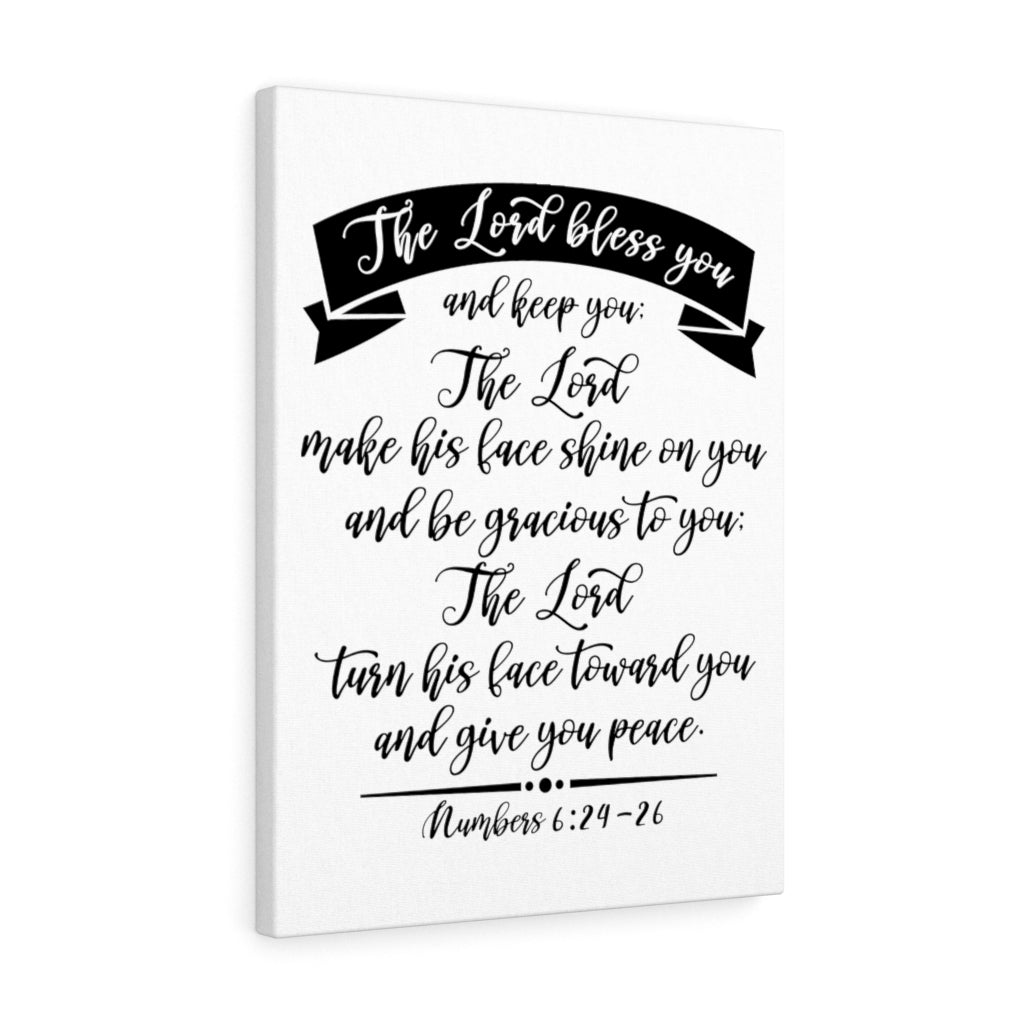 Scripture Walls The Lord Bless You Numbers 6:24-26 Bible Verse Canvas Christian Wall Art Ready to Hang Unframed-Express Your Love Gifts