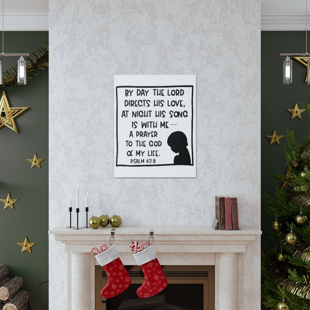 Scripture Walls The Lord Directs Psalm 42:8 Christian Wall Art Print Ready to Hang Unframed-Express Your Love Gifts