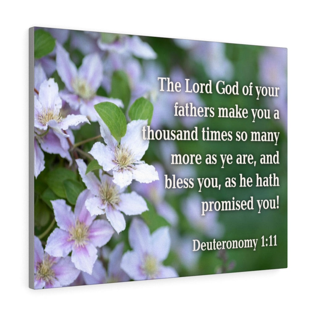 Scripture Walls The Lord God Deuteronomy 1:11 Bible Verse Canvas Christian Wall Art Ready to Hang Unframed-Express Your Love Gifts