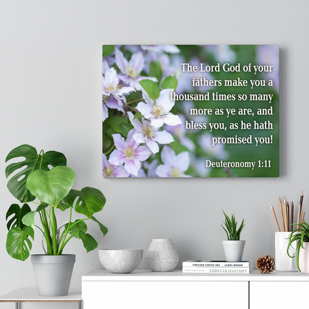 Scripture Walls The Lord God Deuteronomy 1:11 Bible Verse Canvas Christian Wall Art Ready to Hang Unframed-Express Your Love Gifts