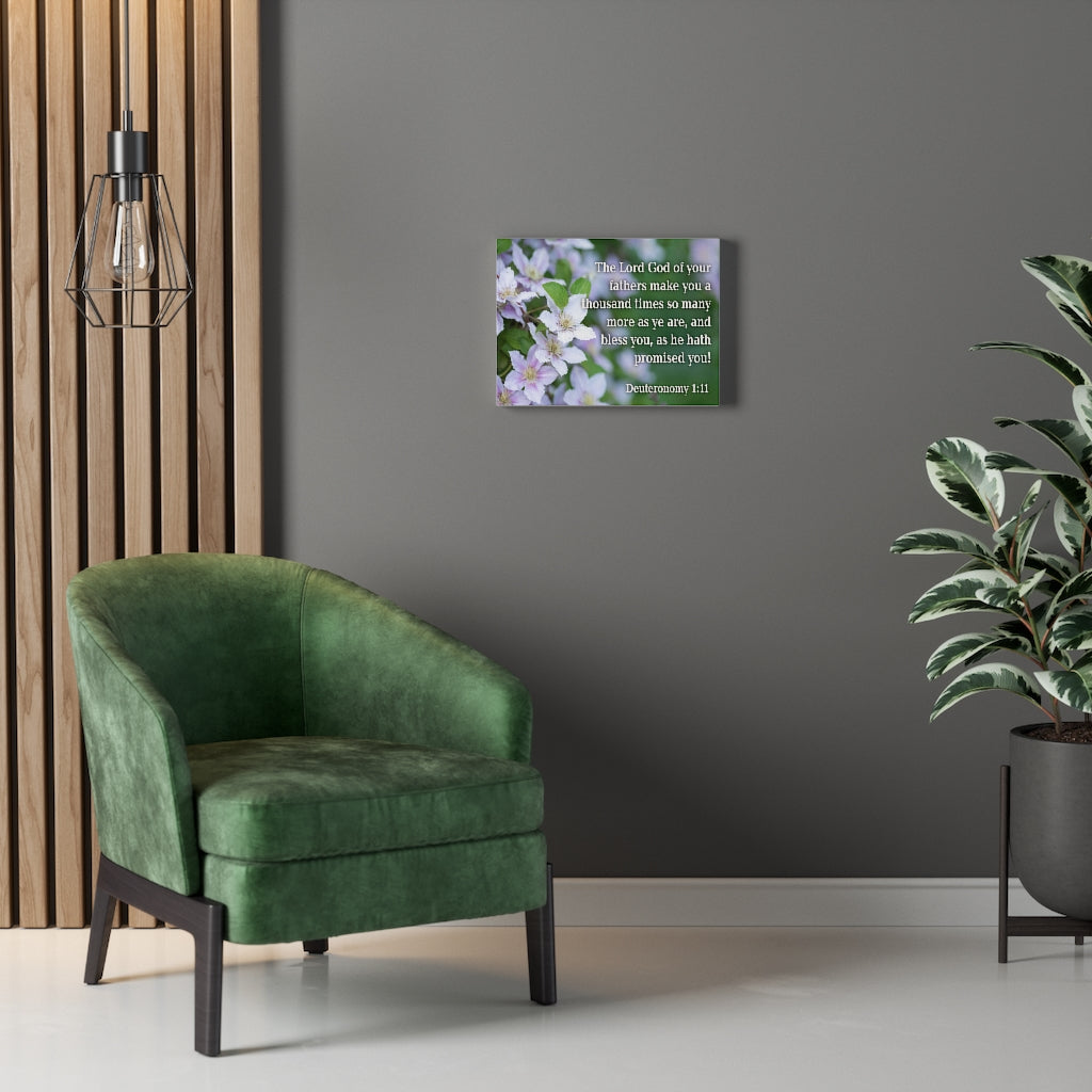 Scripture Walls The Lord God Deuteronomy 1:11 Bible Verse Canvas Christian Wall Art Ready to Hang Unframed-Express Your Love Gifts