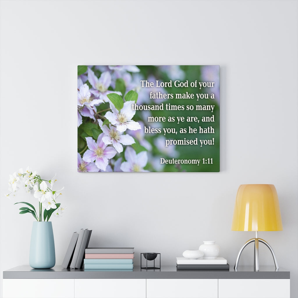 Scripture Walls The Lord God Deuteronomy 1:11 Bible Verse Canvas Christian Wall Art Ready to Hang Unframed-Express Your Love Gifts