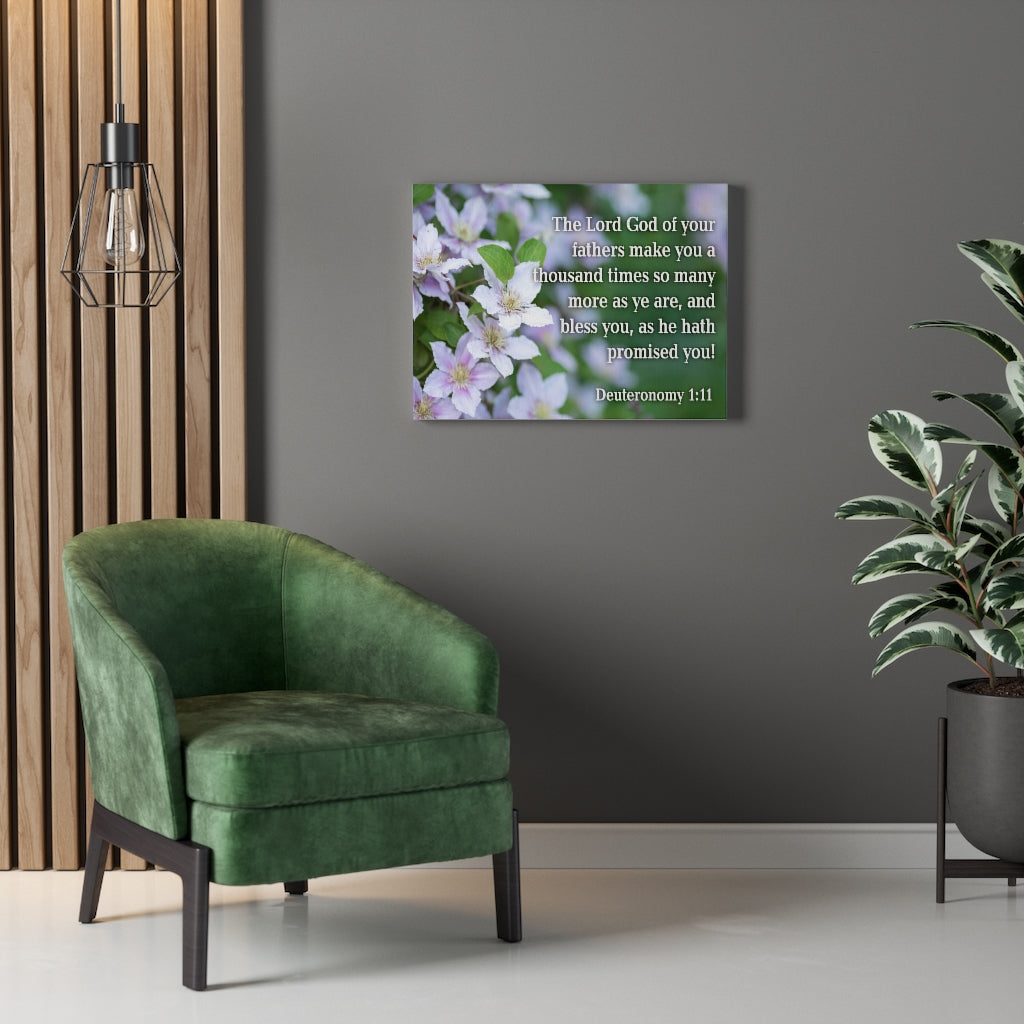Scripture Walls The Lord God Deuteronomy 1:11 Bible Verse Canvas Christian Wall Art Ready to Hang Unframed-Express Your Love Gifts