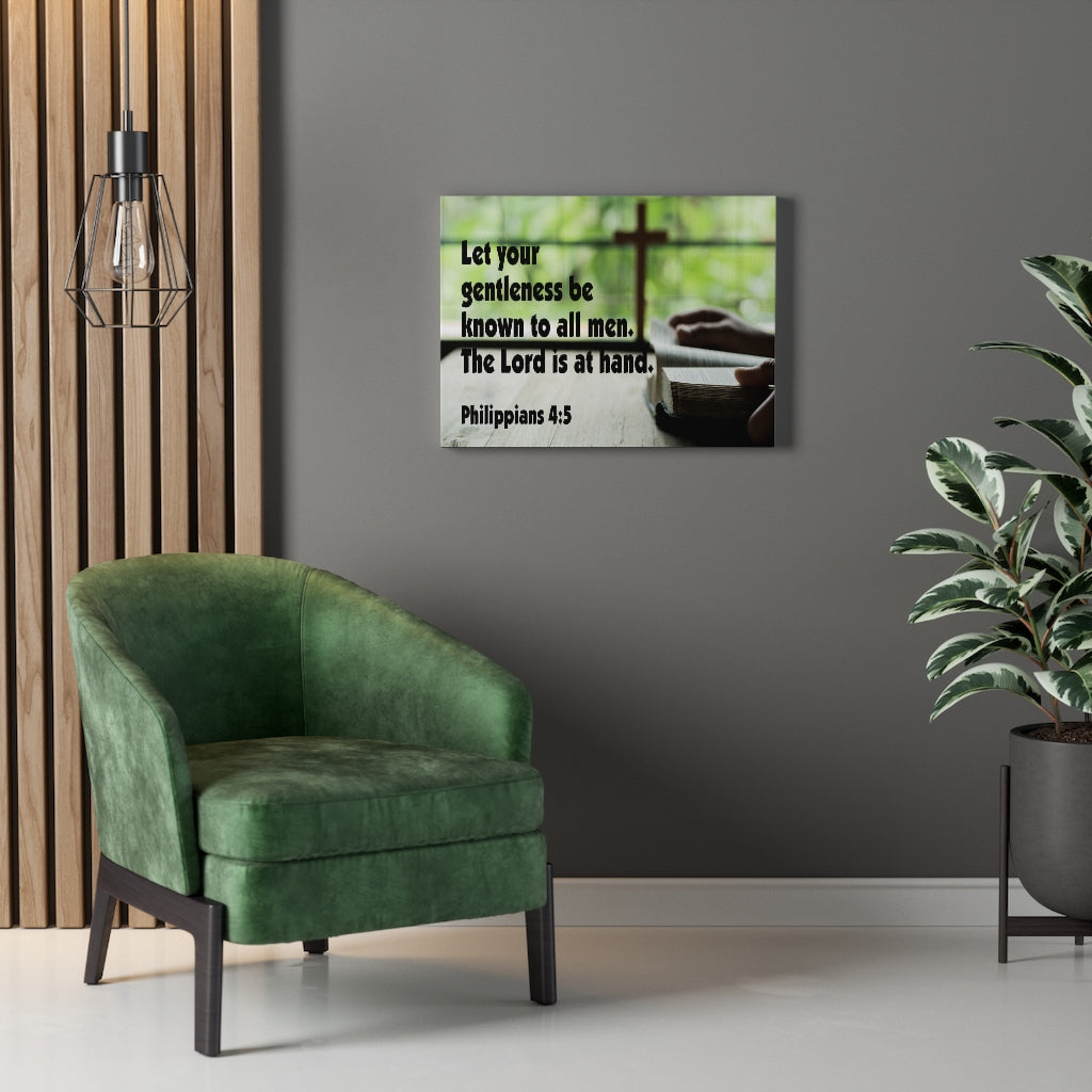 Scripture Walls The Lord Is At Hand Philippians 4:5 Bible Verse Canvas Christian Wall Art Ready to Hang Unframed-Express Your Love Gifts