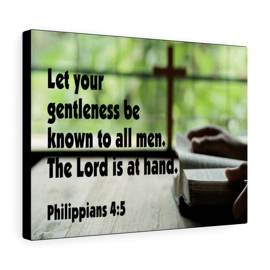 Scripture Walls The Lord Is At Hand Philippians 4:5 Bible Verse Canvas Christian Wall Art Ready to Hang Unframed-Express Your Love Gifts
